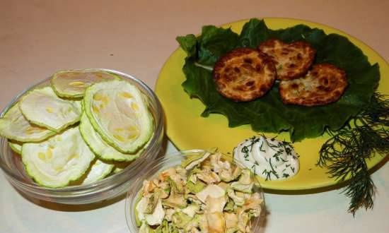 Dried zucchini (restore and fry)