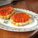 Puff pastry tarts with carrots, honey and rosemary