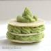 Millefeuil of white chocolate with avocado cream