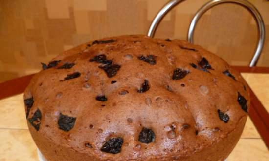 Chocolate muffin with prunes (multicooker Lumme LU-1447)