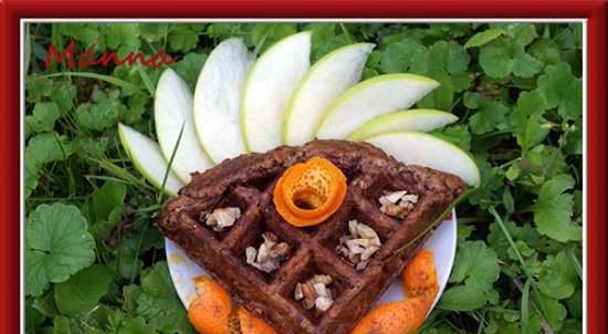 Wafer alla frutta senza zucchero e uova (macchina per waffle artigianale KitchenAid)