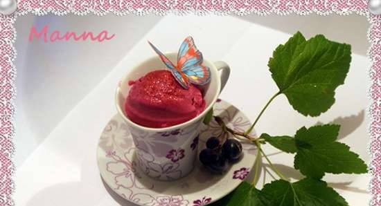 Berry rose cottage cheese ice cream (compressor ice cream Nemox Talent Gelato & Sorbet)