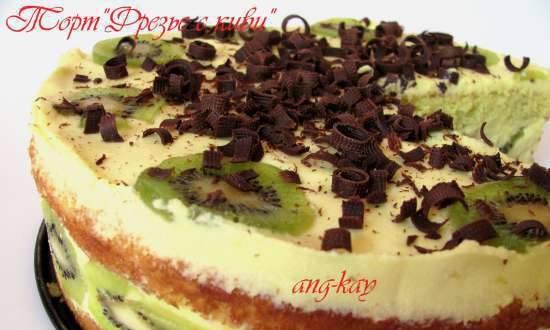 Cake "Frezier" with kiwi