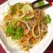 Chinese salad with golden cloves (enoki mushrooms)