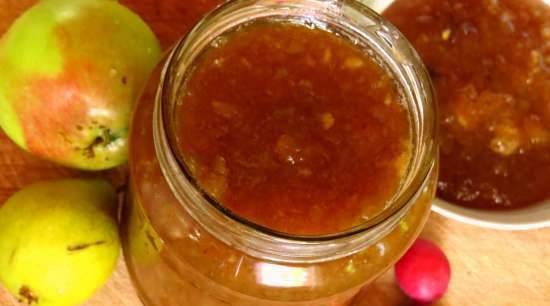 Fragrant pear and plum jam
