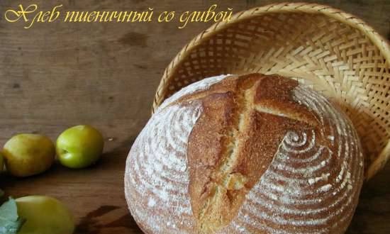 Wheat bread with plum