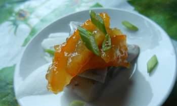 Marinated herring with orange jam