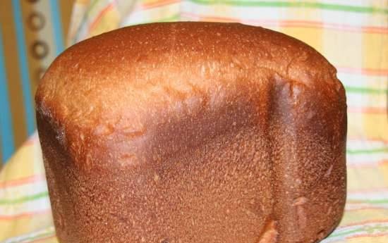 Milk-chocolate wheat butter bread (bread maker)
