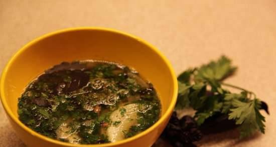 Herb broth, or how to feed yourself fast