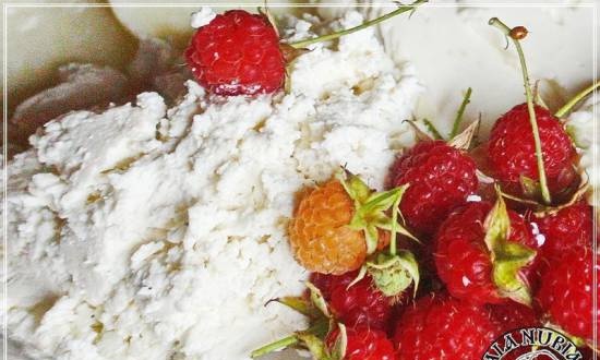 Ricotta (whey cheese made from Anglo-Nubian goat milk)