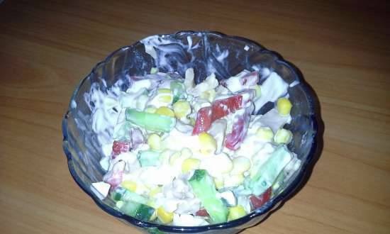 Sous-vide inktvis salade (Steba snelkookpan)