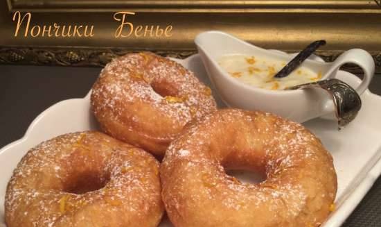 Donuts "Benier" (French) with vanilla sauce - from Régis Trigel