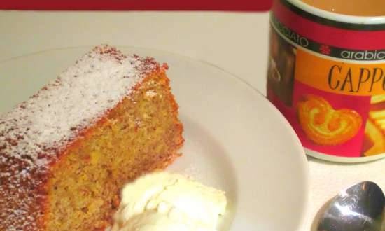 Torta di mandorle e limone con polenta (farina di mais o cereali)