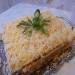 Snack cake Napoleon with fish filling