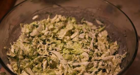 Peking cabbage salad with mayonnaise