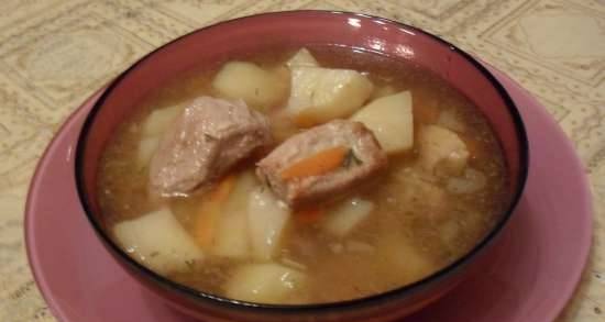 Stew with potatoes or "A la shurpa" in a multicooker Polaris 0517 D