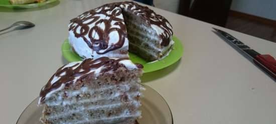 Sappige halvic cake met chocoladehint (multicooker Redmond RMC-01)