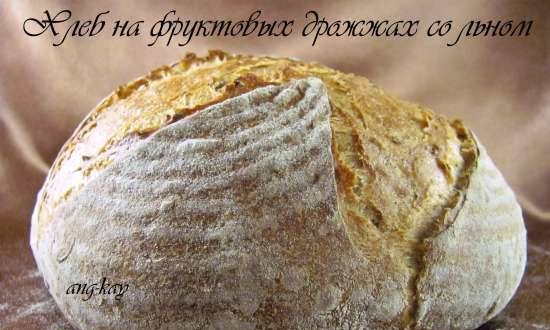 לחם שמרים פירות עם פשתן