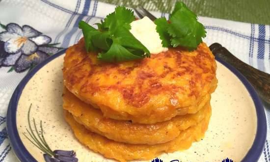 Pumpkin fritters (cutlets) with cheese