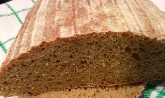 Sourdough second grade flour bread