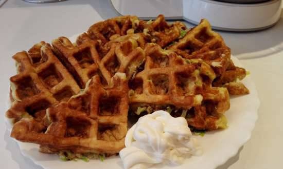 Zucchini waffles with Chinese cabbage in GFGrill GF-020