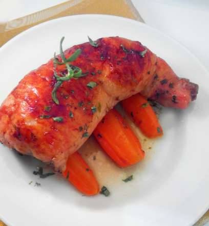 Chicken legs stuffed with cheese and hearts