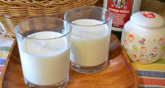 Fermented milk drink TAN from cow's milk with mineral water
