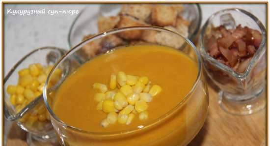 Lean corn soup with polenta