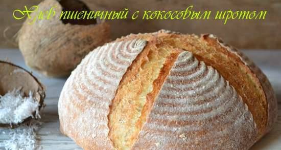 Wheat bread with coconut meal
