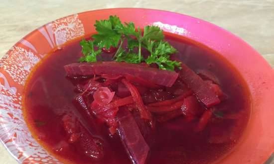 Lean soup "Beetroot with Chickpea" (multicooker Bork U600)