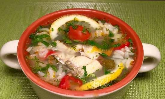 מרק דגים עם אורז ופלפל (מנאבגה או כל דג)