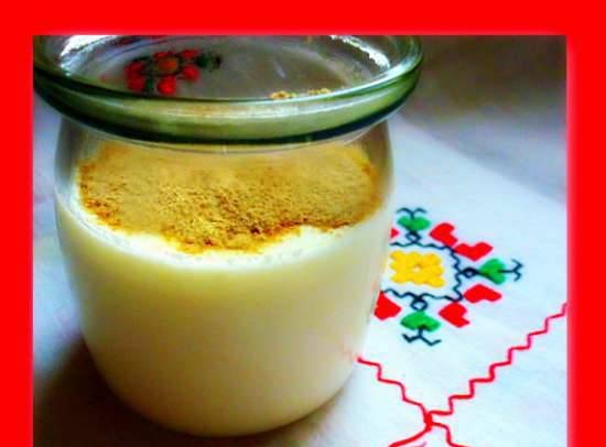 Fermented milk drink with "Streptosan" sourdough and with the addition of Jerusalem artichoke (Brand 100 yogurt maker)