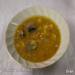 Pearl barley soup with saury