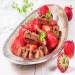 Chocolate waffles with nutella and strawberries