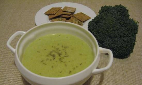 Broccoli and celery puree soup with secret ingredient (Kromax Endever Skyline BS-93 soup blender)
