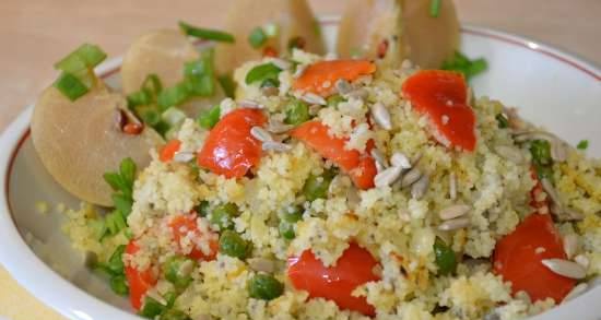 Couscous with vegetables and chia seeds