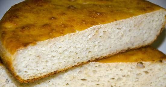 خبز القمح المخمر بدون عجن