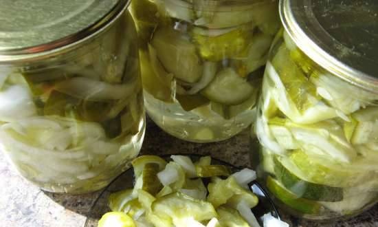 Spicy and sweet pickled cucumbers