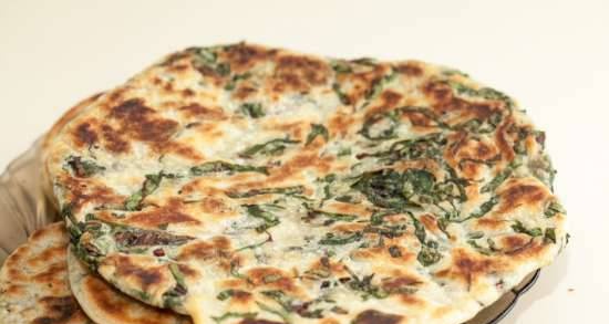 Tartas sin levadura con tapas de remolacha en el Pizza-Grill GFB-1500
