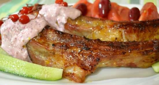 Oven-baked pork ribs "Men's food"