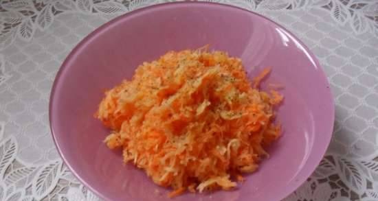 Spicy rutabaga salad with carrots