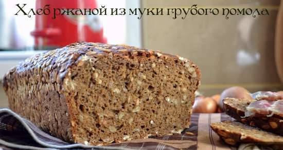 Rye bread made from wholemeal flour