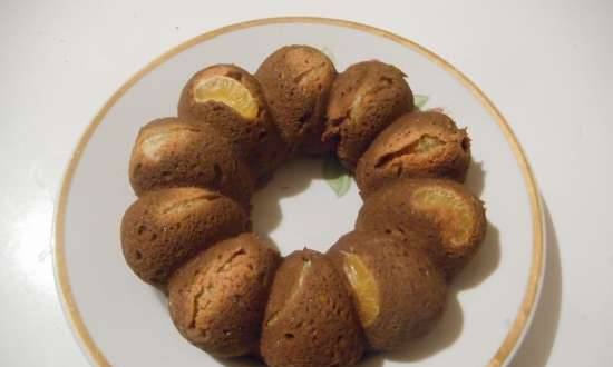 Niskokaloryczny tort czekoladowo-mandarynkowo-dyniowy na psyllium