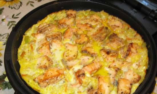 Omelet with fish, rice and vegetables (Tortilla Chef Princess)
