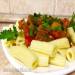 Homemade pasta with Sicilian sauce (Tortilla Chef, pasta Philips HR2355 / 09)