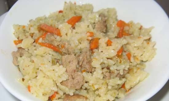 Rice porridge with meat like "pilaf" in the multicooker Tefal RK-816E32