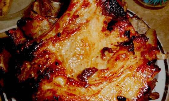Pork in a wine marinade