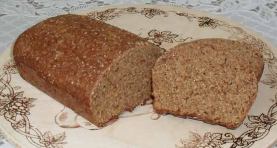 Bran yeast bread with gluten and psyllium