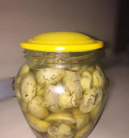 Pickled champignons