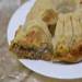 Potato pie with meat and mushrooms for the festive table